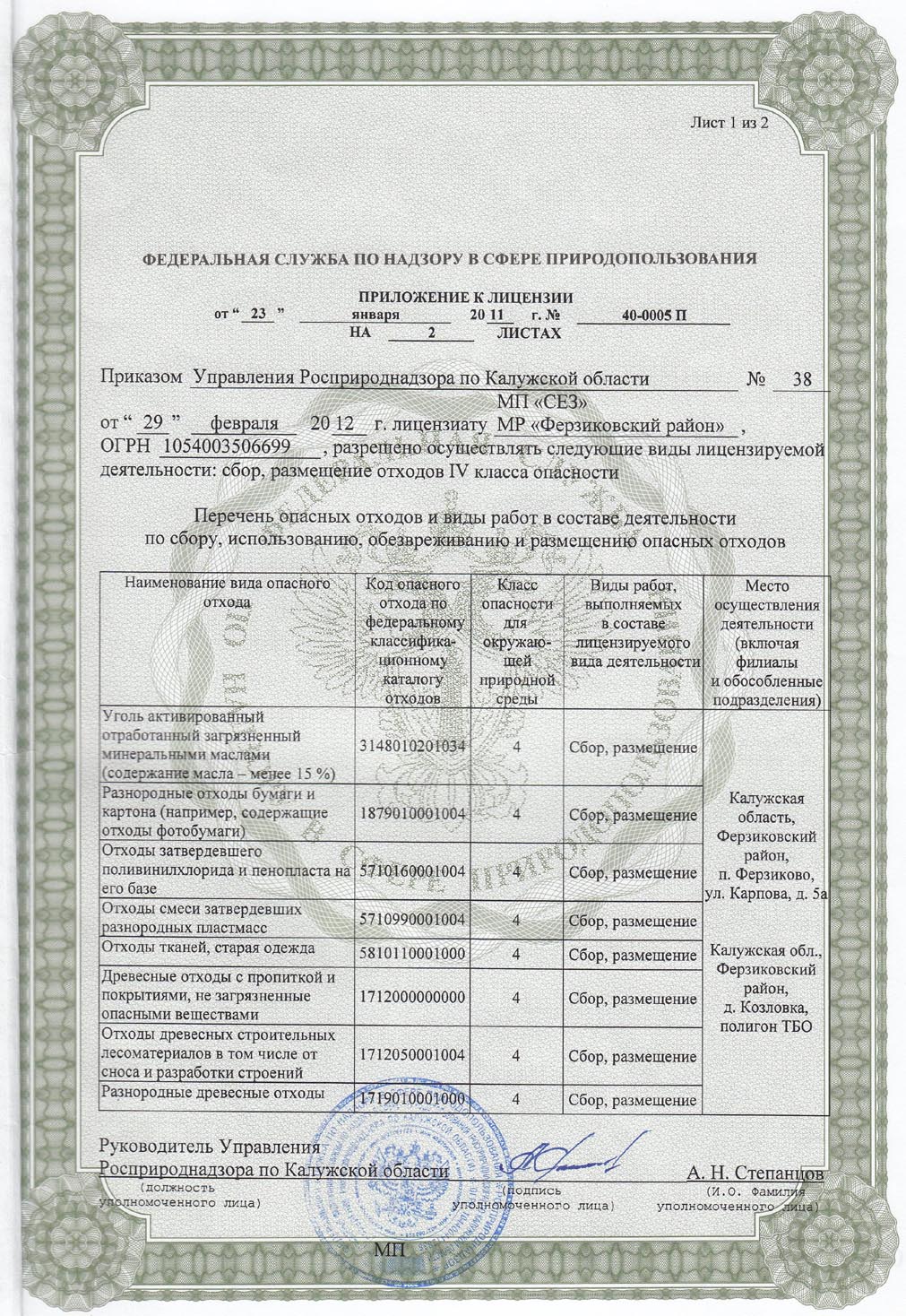 Приложение к лицензии на управление мкд Как